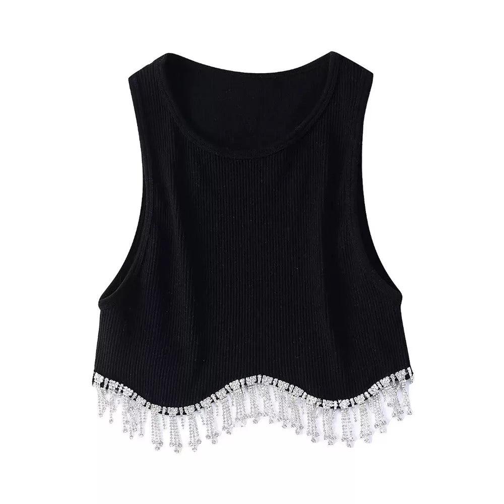 Rhinestone Tank Top – Label Frenesi Fashion