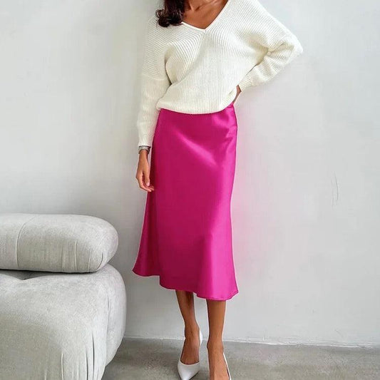 How to Style Satin Skirts In Office - Label Frenesi Fashion