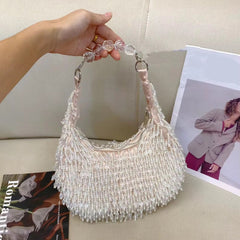 Crystal Luxe Beaded Shoulder Bag