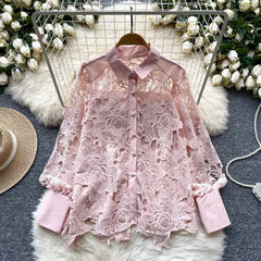 Rose Lattice Lace Top