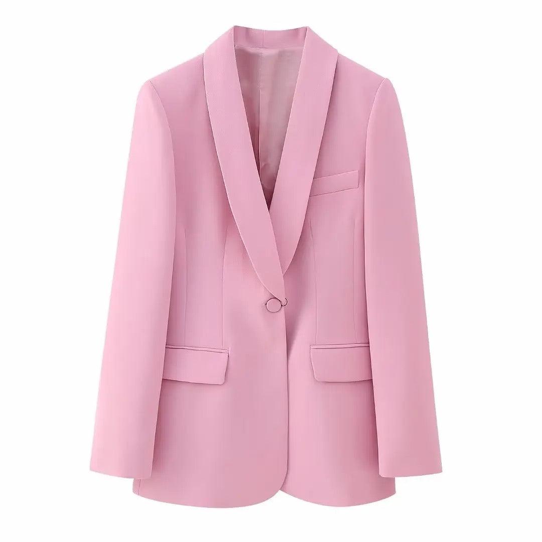 Blush Pink Blazer - Label Frenesi Fashion