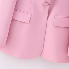 Blush Pink Blazer - Label Frenesi Fashion