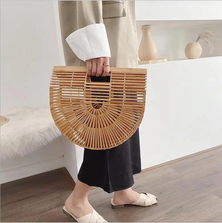 Cairo Bamboo Wooden Bag - Label Frenesi Fashion