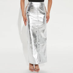 Giselle Metallic Maxi Skirts - Label Frenesi Fashion