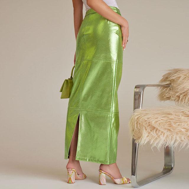 Giselle Metallic Maxi Skirts - Label Frenesi Fashion