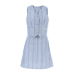 Jane Striped Linen Co-ord Sets - Label Frenesi Fashion