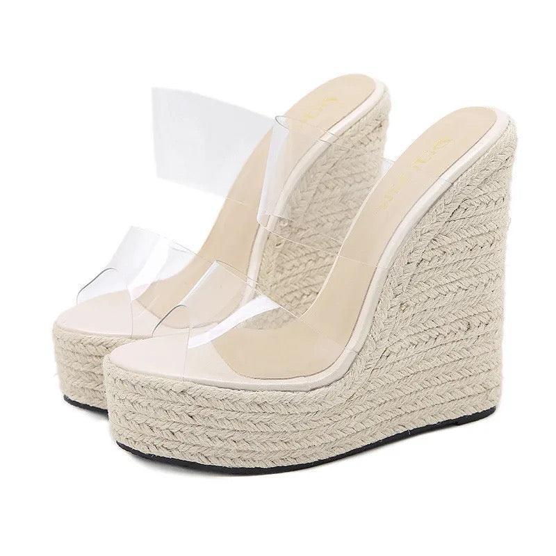 Lola Transparent Wedges - Label Frenesi Fashion