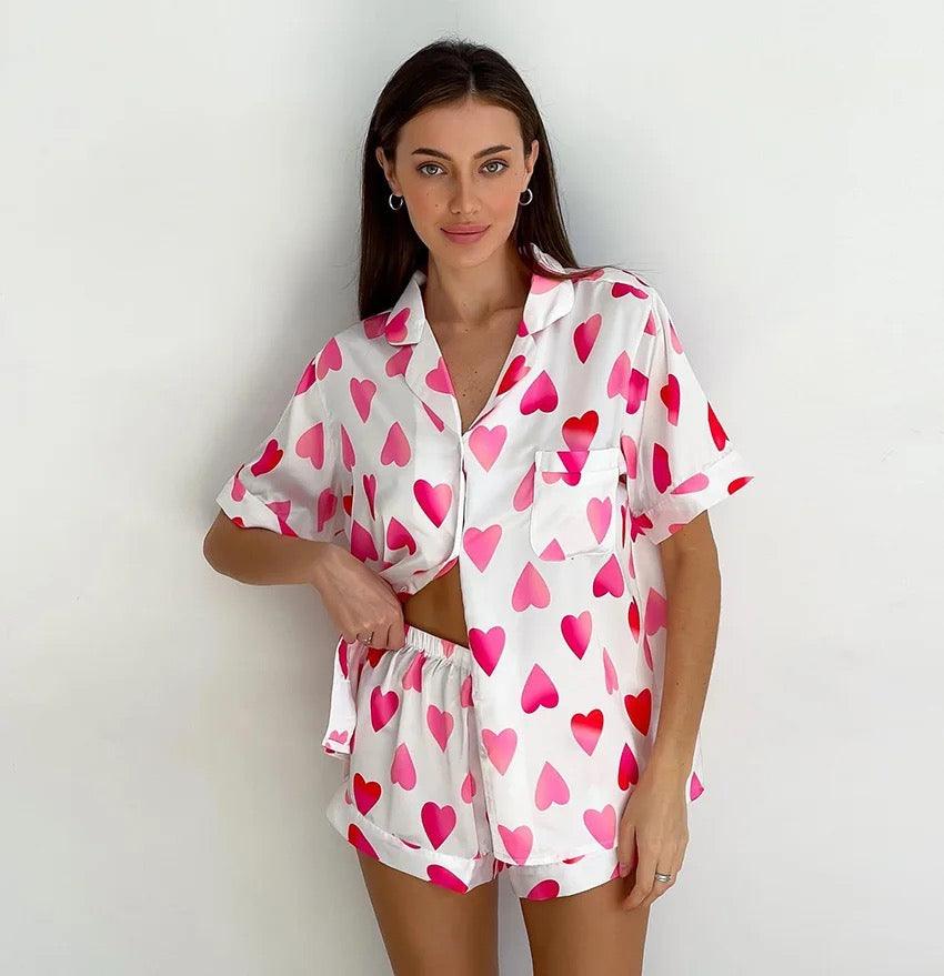 Pink Hearts Loungewear Set - Label Frenesi Fashion