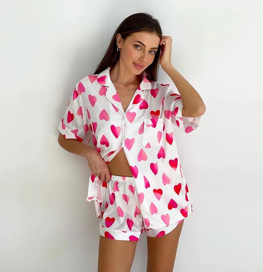 Pink Hearts Loungewear Set - Label Frenesi Fashion