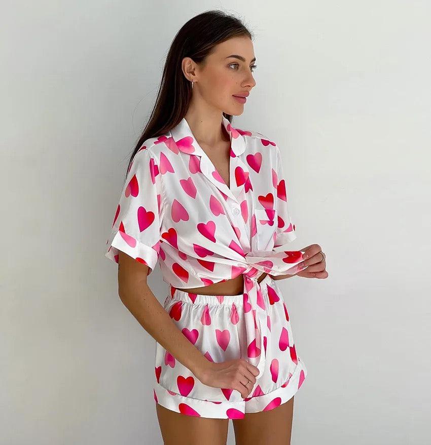 Pink Hearts Loungewear Set - Label Frenesi Fashion