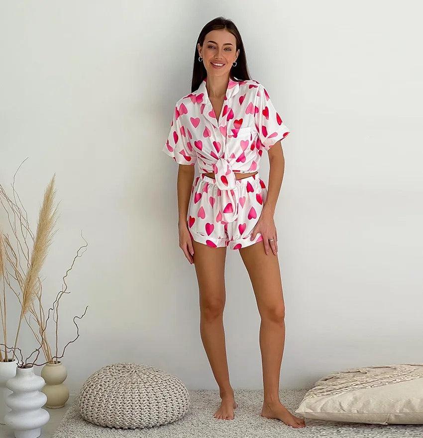 Pink Hearts Loungewear Set - Label Frenesi Fashion