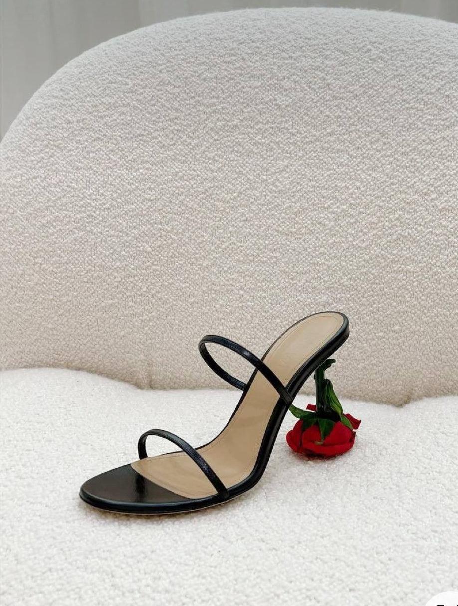 Rosy Black Heels - Label Frenesi Fashion