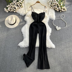 Scallop Black Jumpsuit - Label Frenesi Fashion