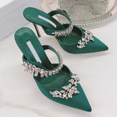 Veda Rhinestone Heels - Label Frenesi Fashion