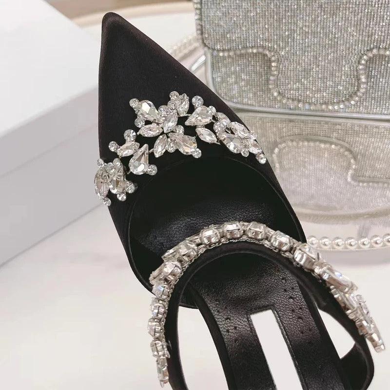 Veda Rhinestone Heels - Label Frenesi Fashion