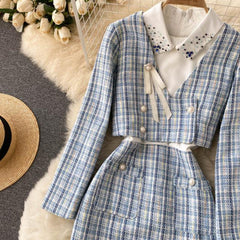 Alexis Plaid Dress Set - Label Frenesi Fashion