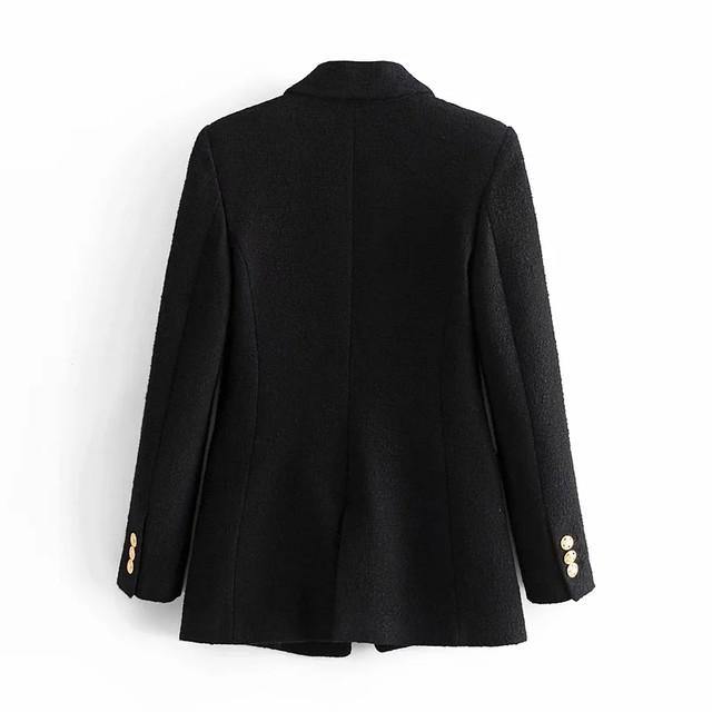 Black Tweed Blazer - Label Frenesi Fashion