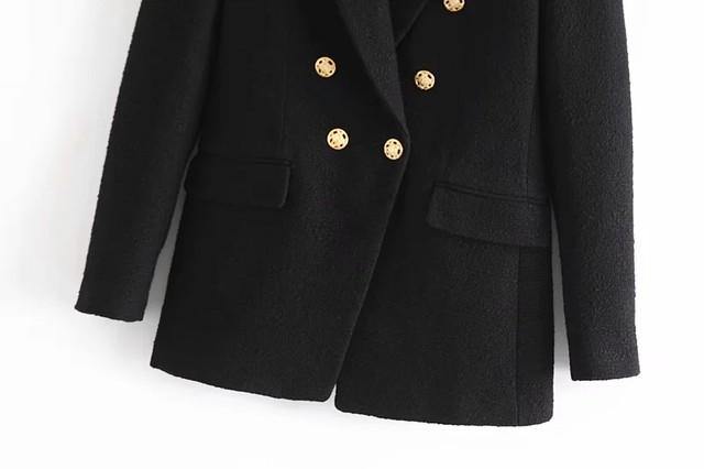 Black Tweed Blazer - Label Frenesi Fashion