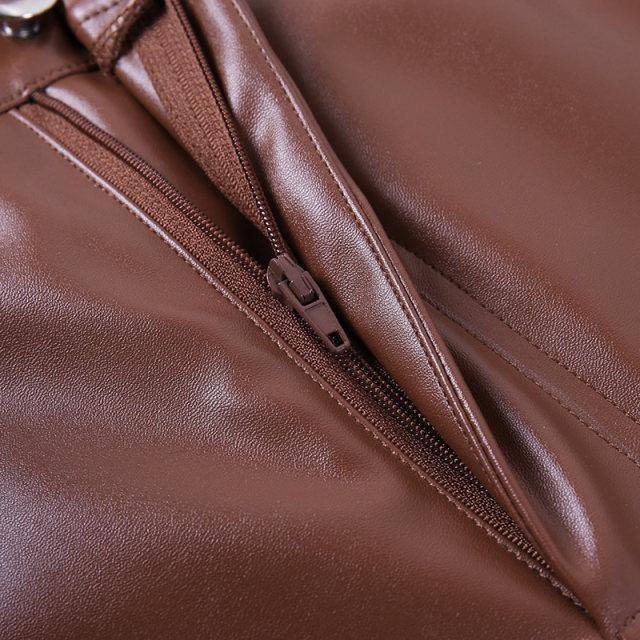 Brown Leather Pants - Label Frenesi Fashion