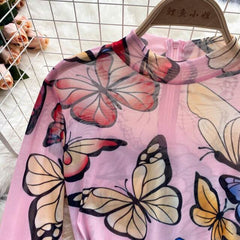 Butterfly Bodysuit Top - Label Frenesi Fashion