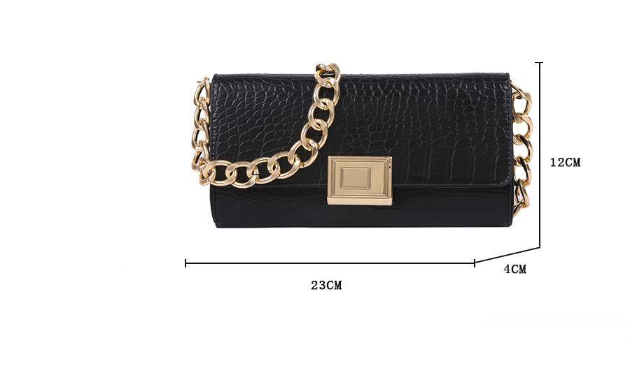 Croc Chained Handbag - Label Frenesi Fashion