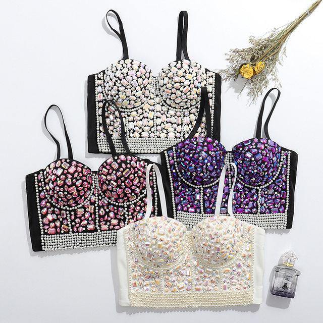 Embellished Bustier Top - Label Frenesi Fashion