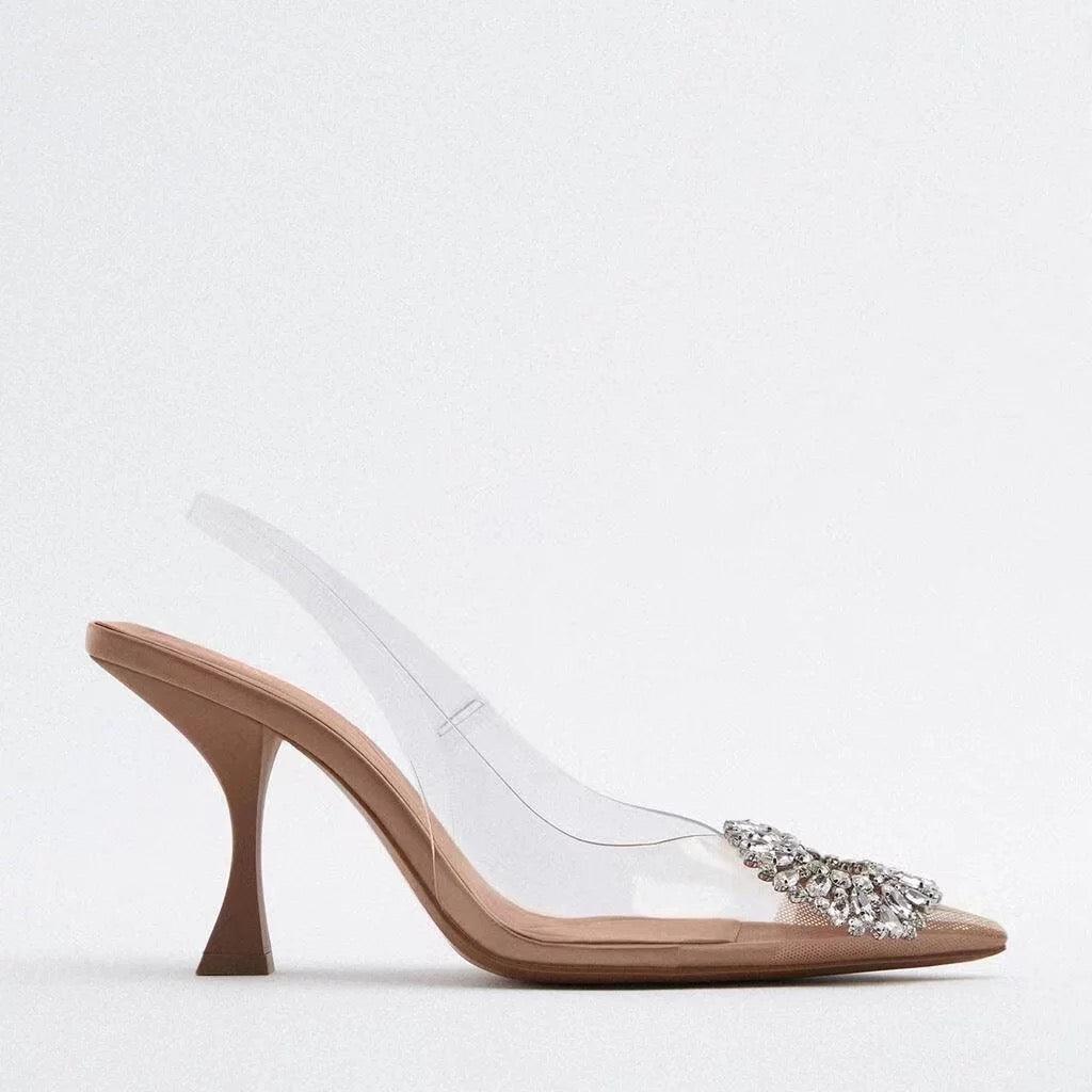 Fairy Brooch Transparent Heels - Label Frenesi Fashion