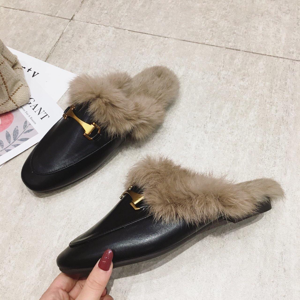 Fur Mules - Label Frenesi Fashion