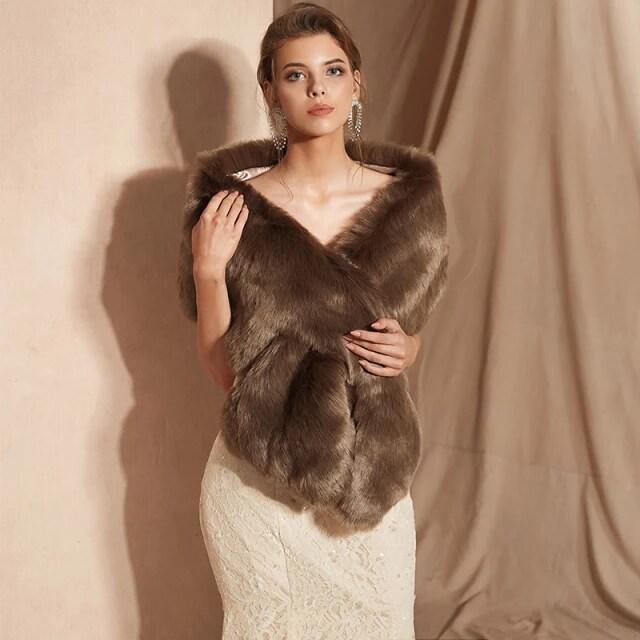 Faux Fur Shawl - Label Frenesi Fashion