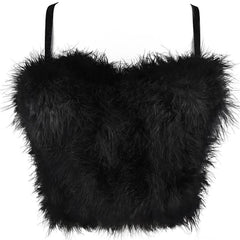 Fiona Fur Bustier Top - Label Frenesi Fashion