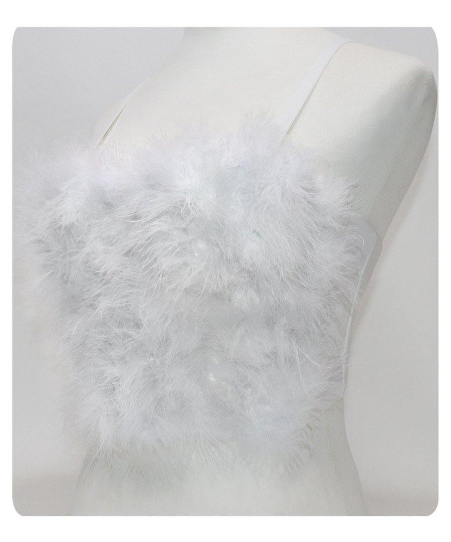 Fiona Fur Bustier Top - Label Frenesi Fashion