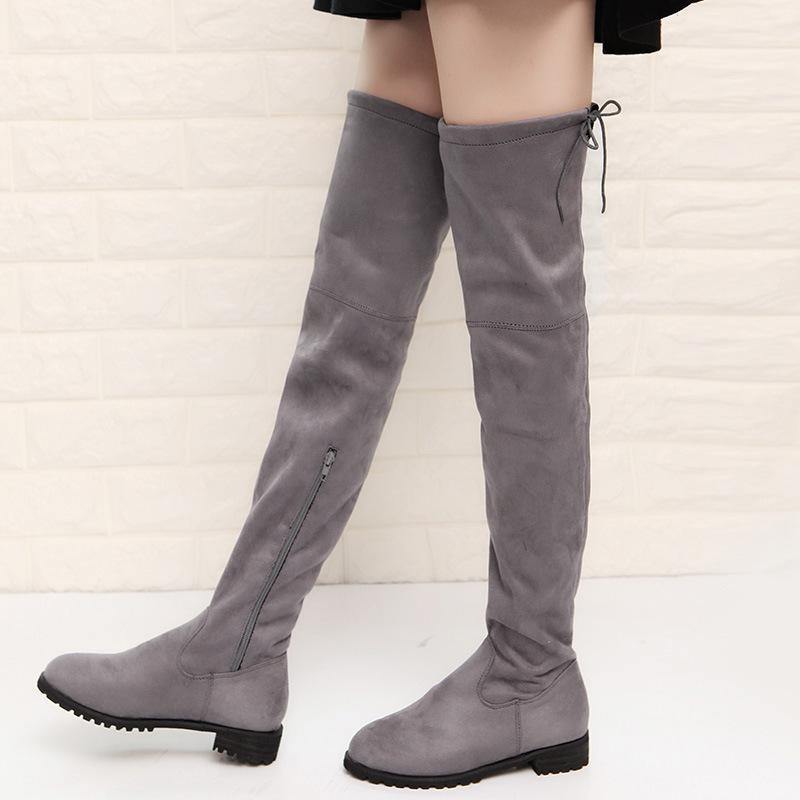 Flat Thigh High Boots - Label Frenesi Fashion