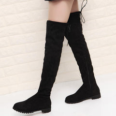 Flat Thigh High Boots - Label Frenesi Fashion