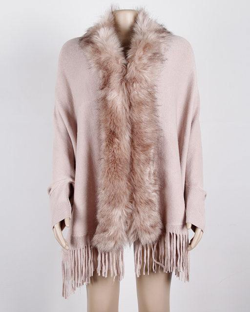 Fur Knit Cape - Label Frenesi Fashion