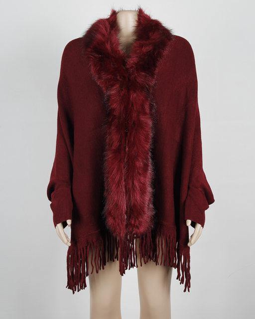 Fur Knit Cape - Label Frenesi Fashion