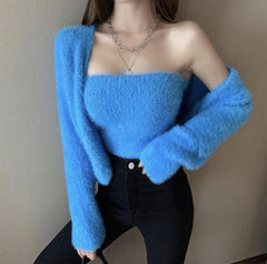 Fuzzy Sweater Set - Label Frenesi Fashion