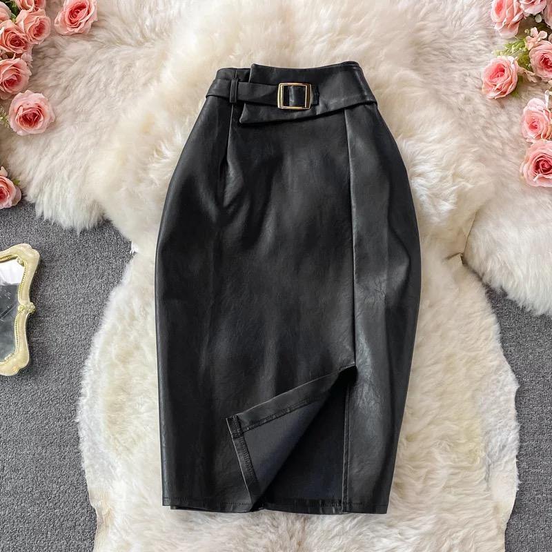 Galo Leather Skirt - Label Frenesi Fashion
