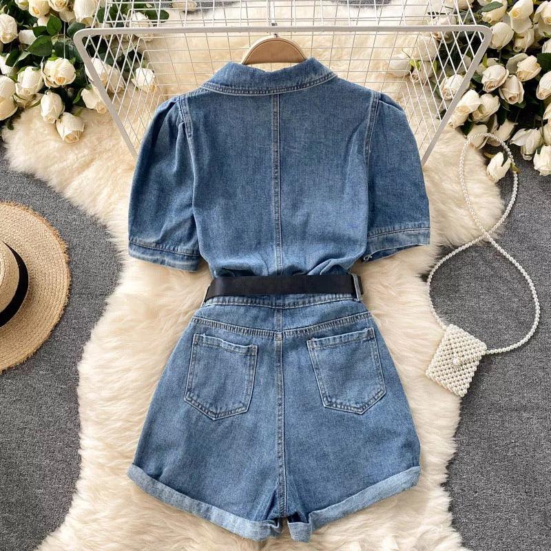 Gigi Denim Playsuit - Label Frenesi Fashion