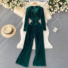 Gloria Velvet Jumpsuit - Label Frenesi Fashion