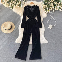 Gloria Velvet Jumpsuit - Label Frenesi Fashion