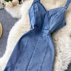 Hailey Denim Dress - Label Frenesi Fashion