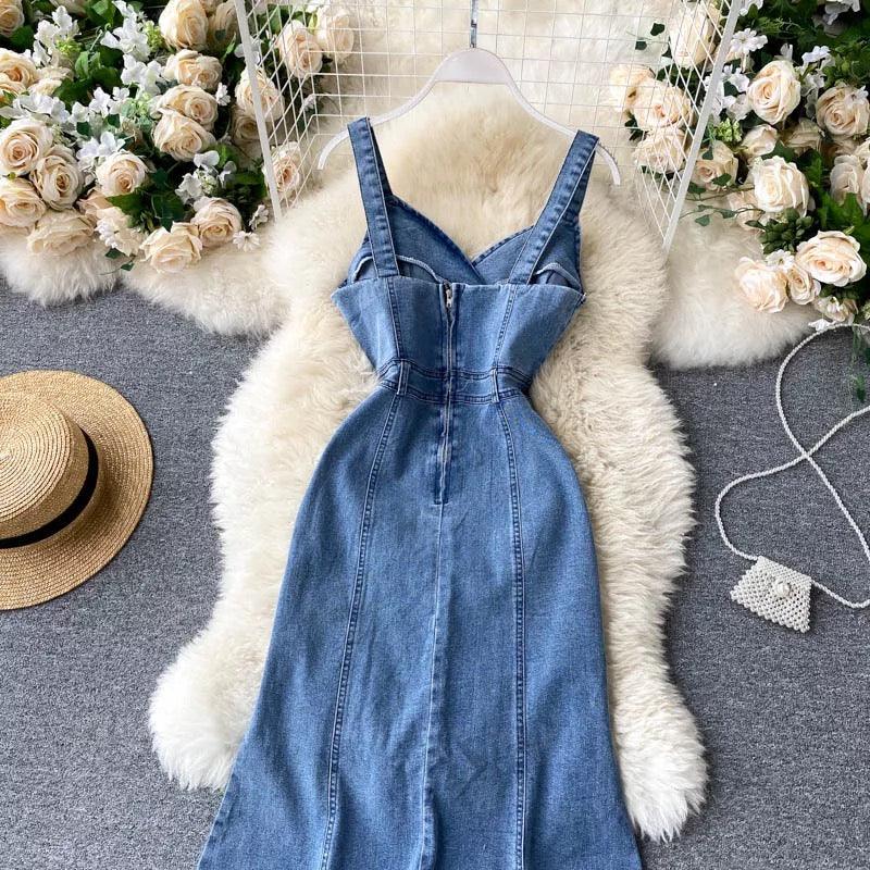 Hailey Denim Dress - Label Frenesi Fashion