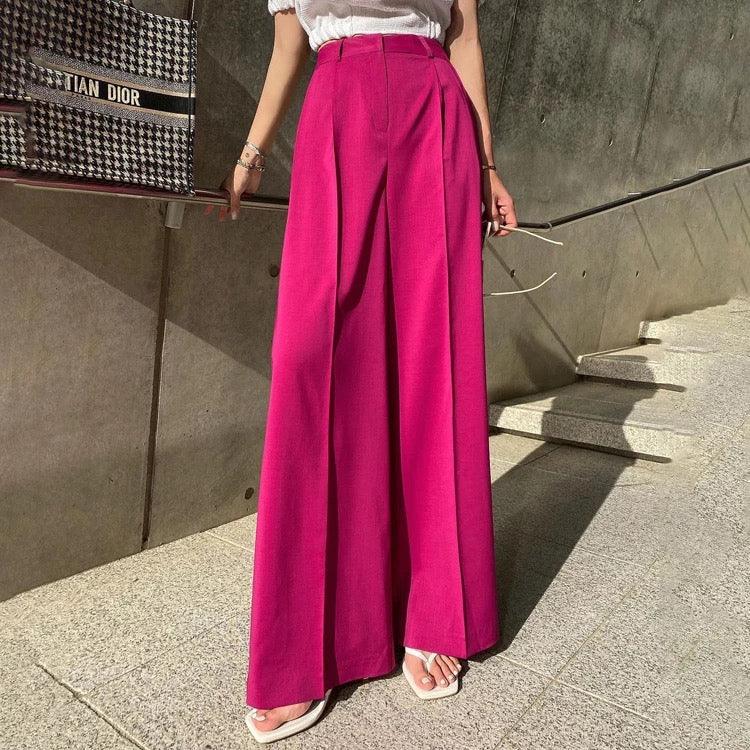 Hailey Pink Wide Pants - Label Frenesi Fashion