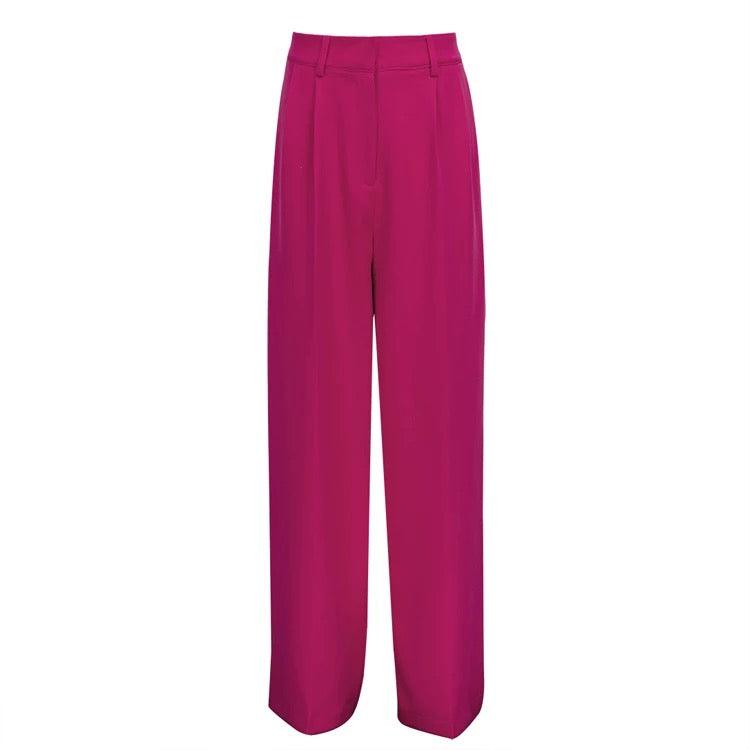 Hailey Pink Wide Pants - Label Frenesi Fashion