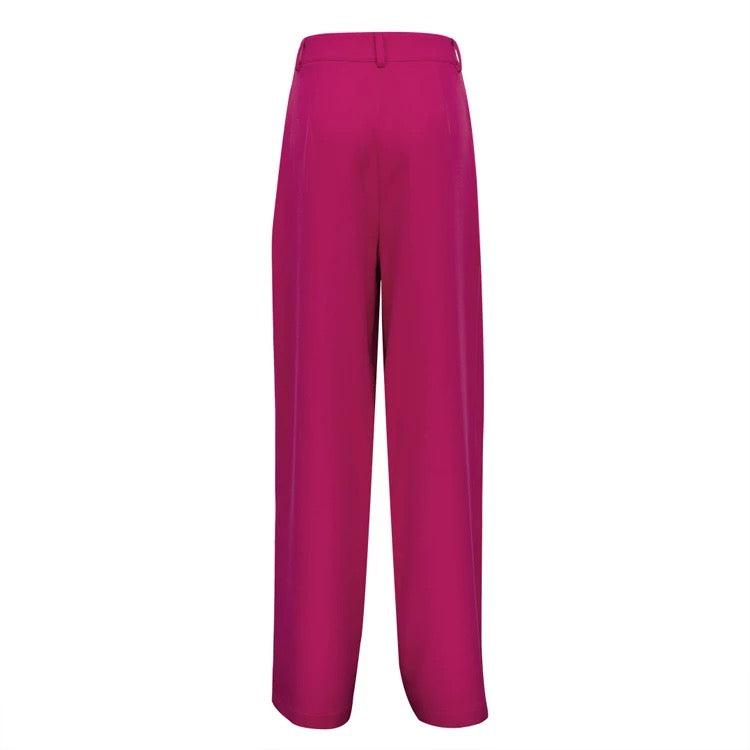 Hailey Pink Wide Pants - Label Frenesi Fashion