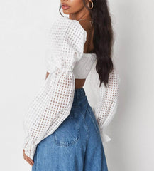 Helena White Crop Top - Label Frenesi Fashion