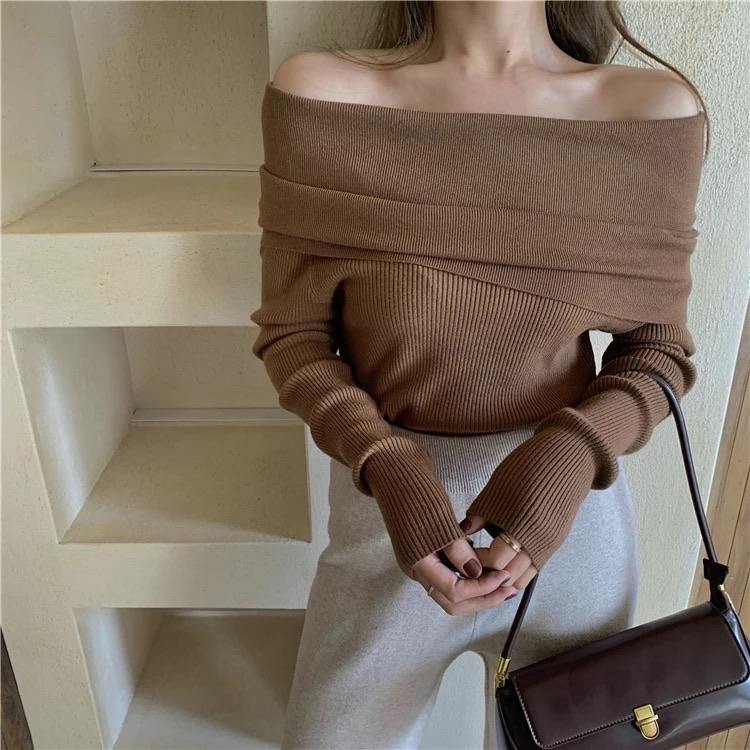 Jess Off Shoulder Sweater - Label Frenesi Fashion