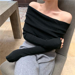 Jess Off Shoulder Sweater - Label Frenesi Fashion