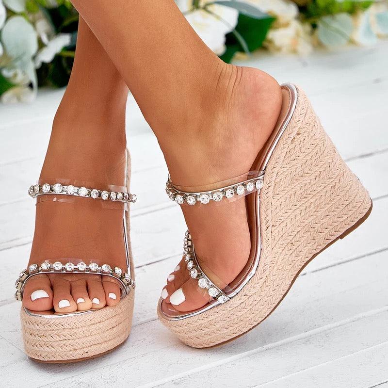 Josh Embellish Wedges - Label Frenesi Fashion