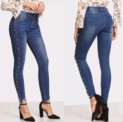 June Pearl Denim Pants - Label Frenesi Fashion